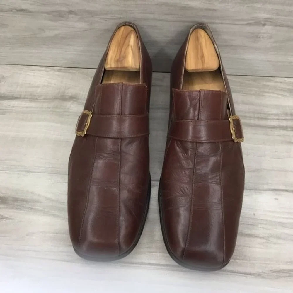 Stuart McGuire Loafers Men's 10.5 D Brown Leather Slip On Shoes